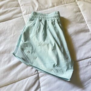 Light blue/teal lululemon size 6 shorts